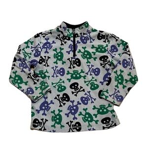 Hanna Andersson 120(6-7) quarter zip fleece pullover